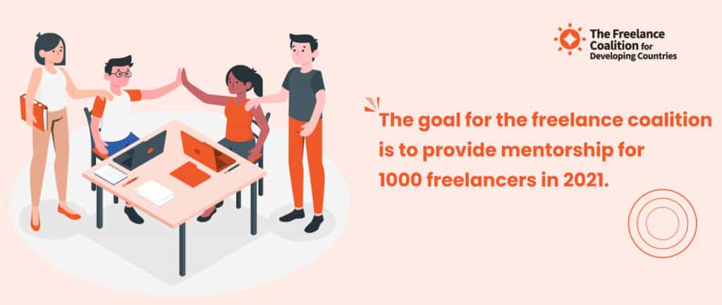 provide mentorship for 1000 freelancers