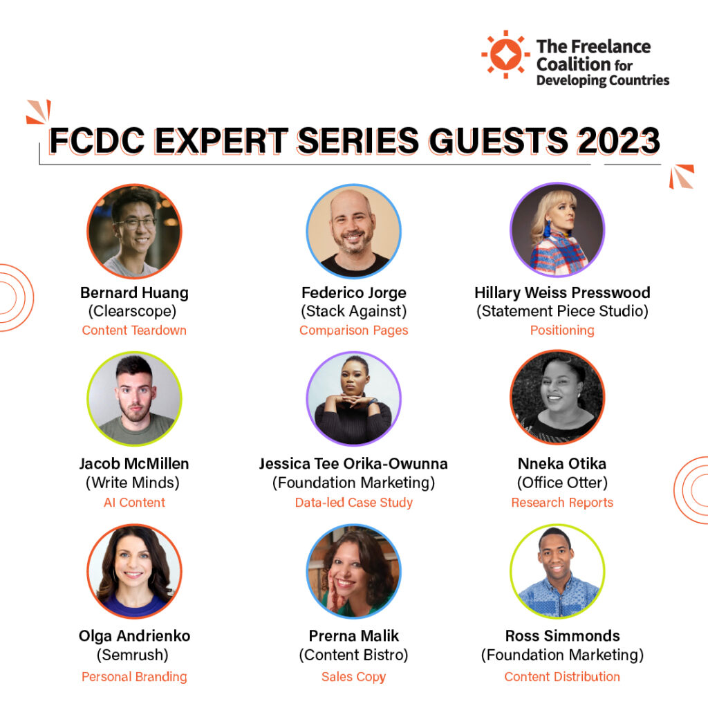 FCDC EXPERT SERIES GUESTS LINE UP 2023